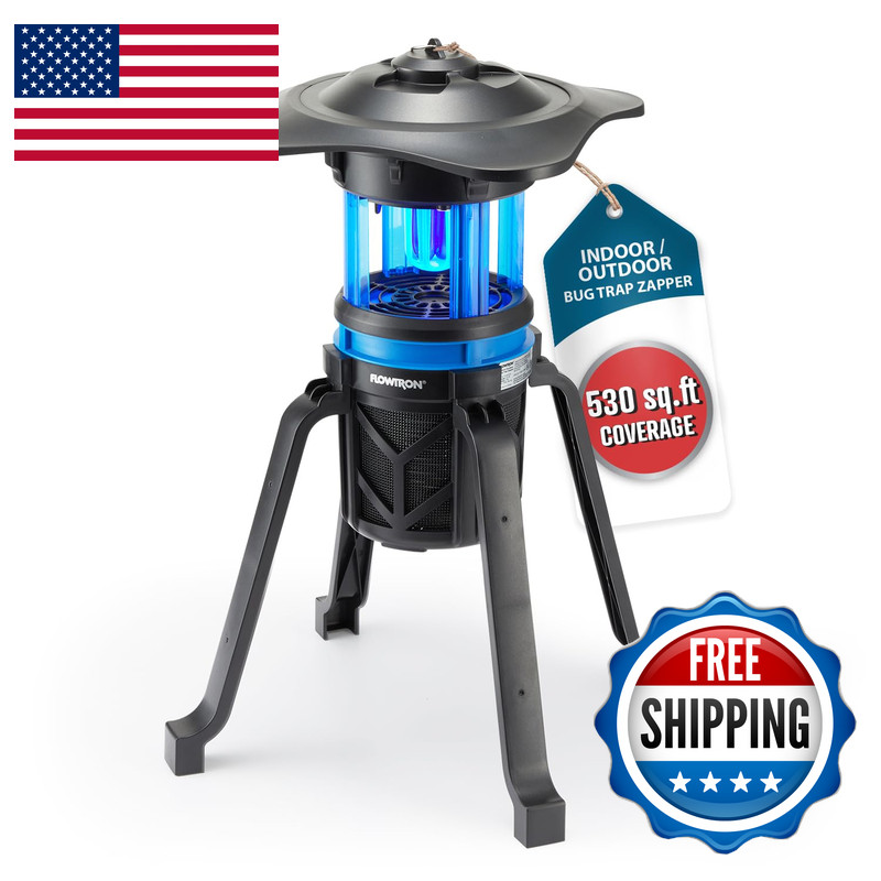 Flowtron Indoor Outdoor Bug Trap Zapper Electric Insect Killer Uv Light Fan 800