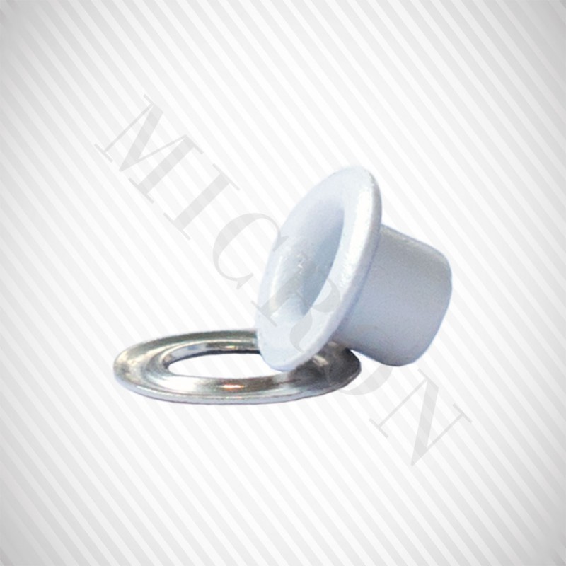 Micron #1.7 (1/8″) White Self-Piercing Grommets & Washers, 500 Pcs Set Per Bag