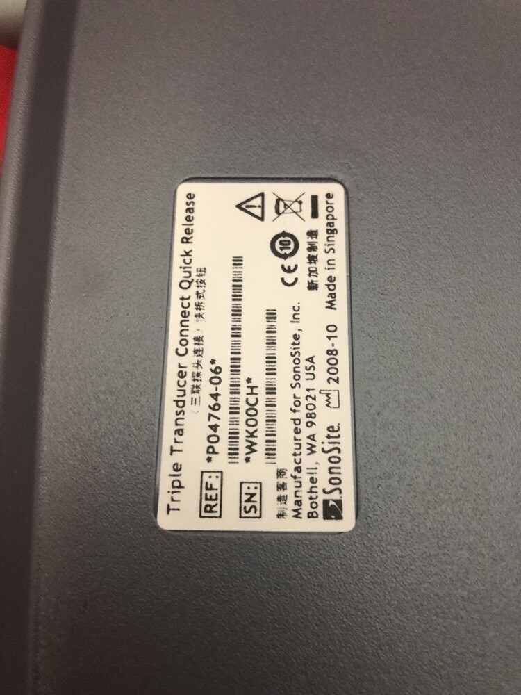 NEW SONOSITE Triple Transducer Connect Quick Release P04764-06