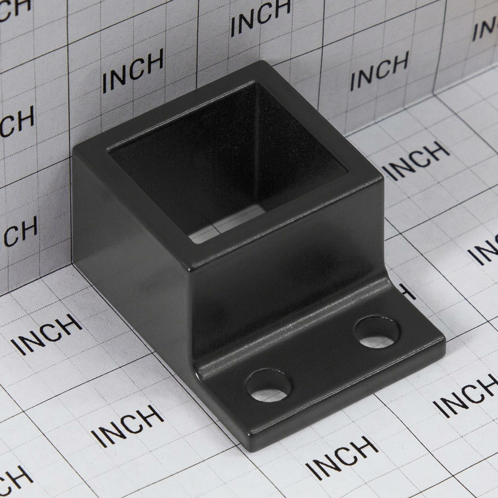 1″ x 1 1/8″ Stationary Square Dual Flange Wall Mount Bracket