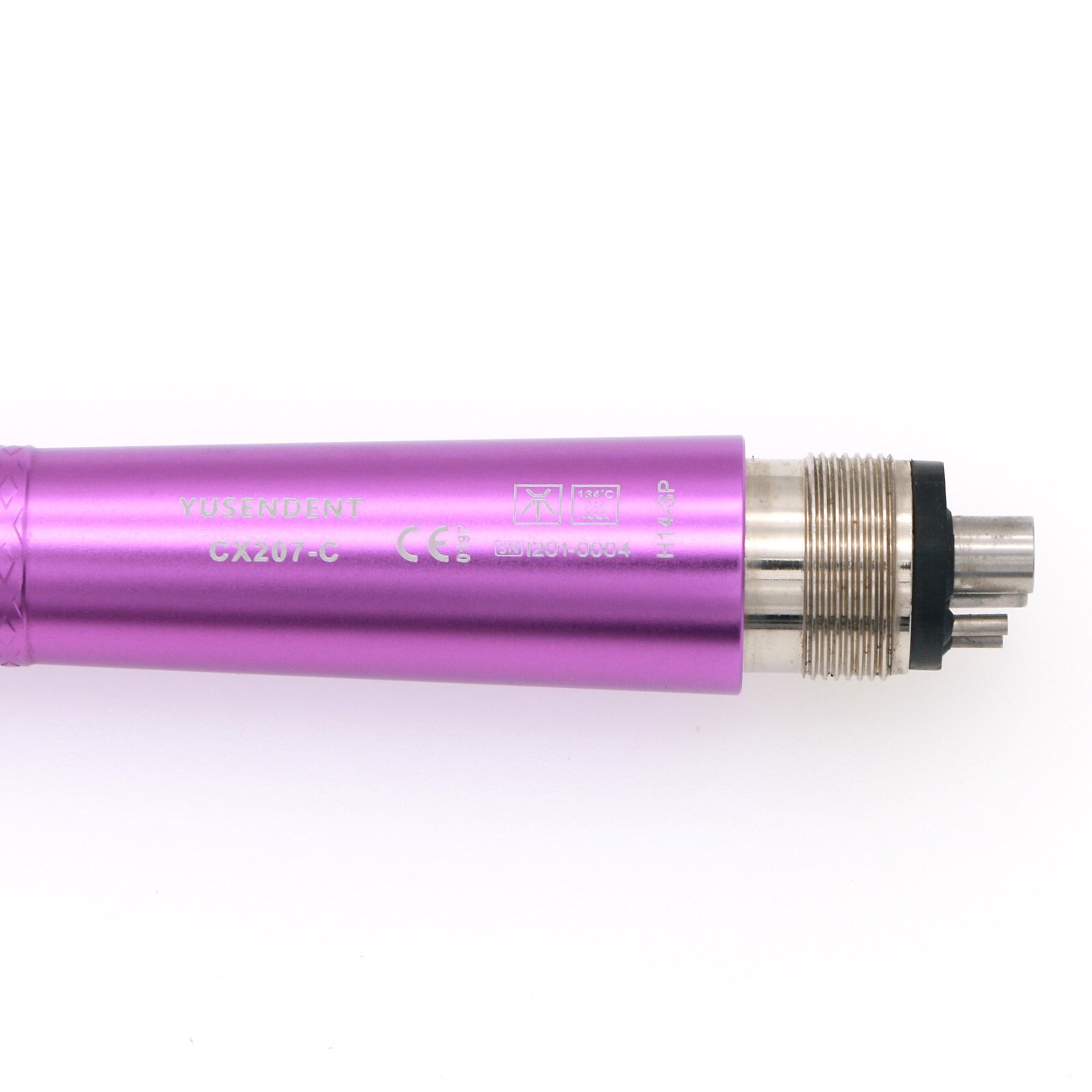 US COXO Dental High Speed 4 Holes Air Turbine Push Button Handpiece CX207-Purple