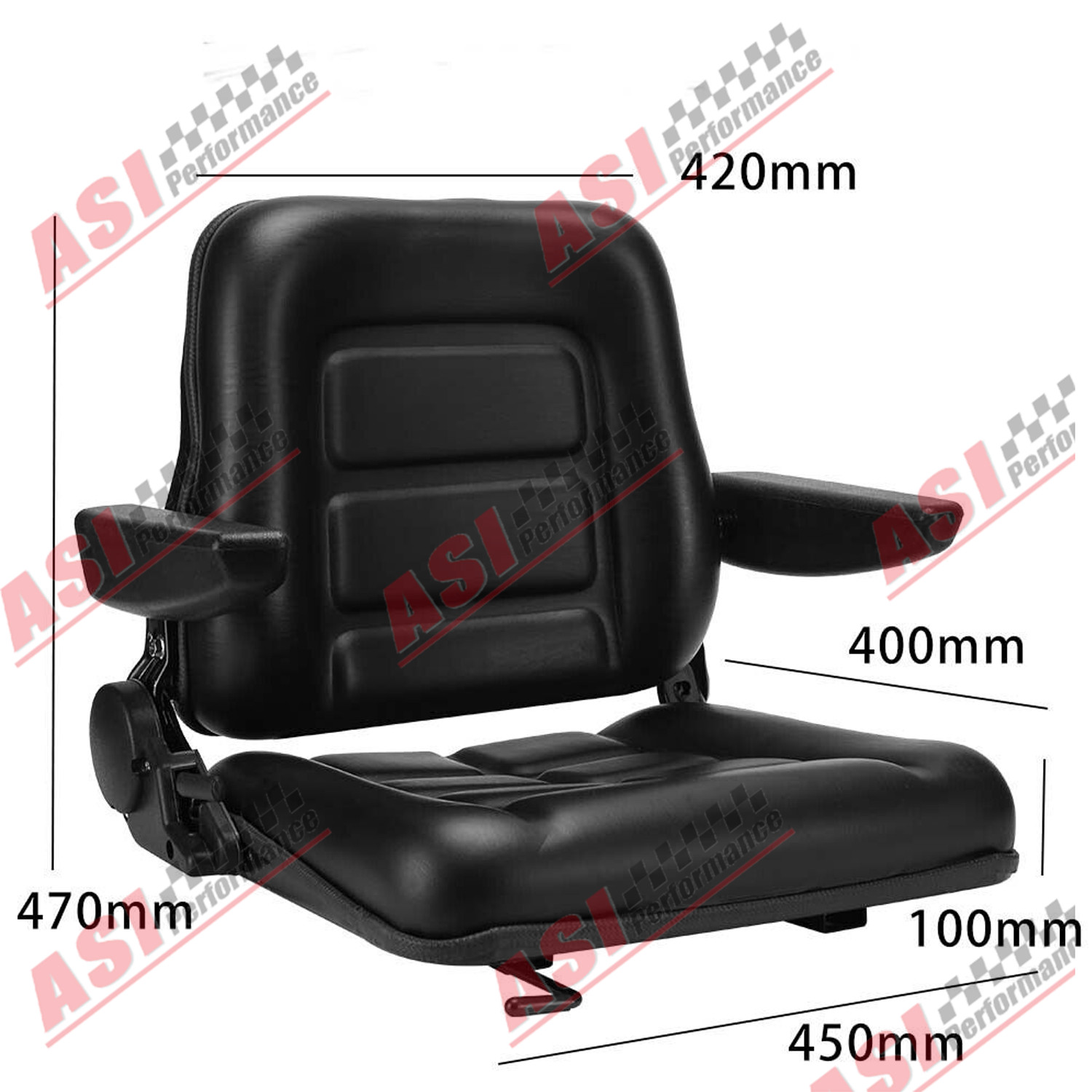 Universal Adjust Tractor Seat Forklift Excavator Suspension Backrest Truck Chair