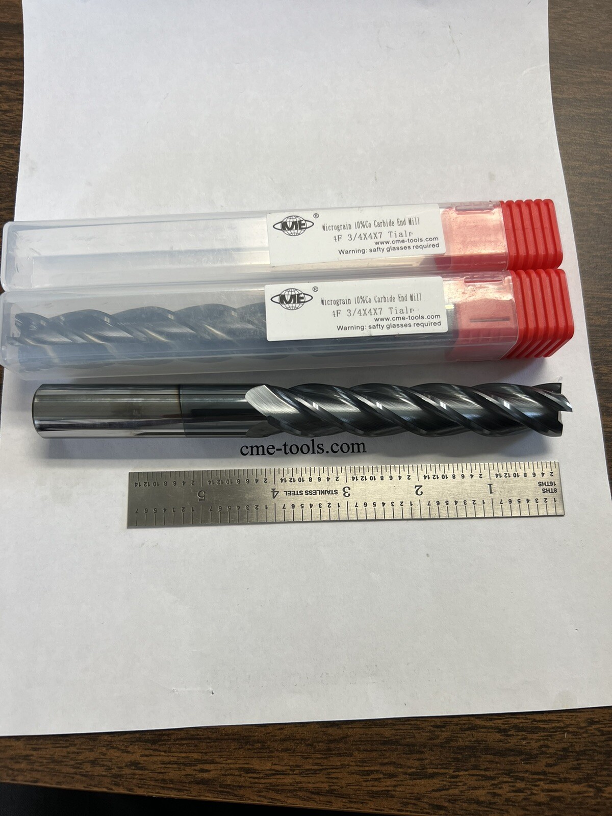 2pcs 3/4″x4x7 X-long length Carbide End Mills Tialn Coated 4 Flt S/E –new