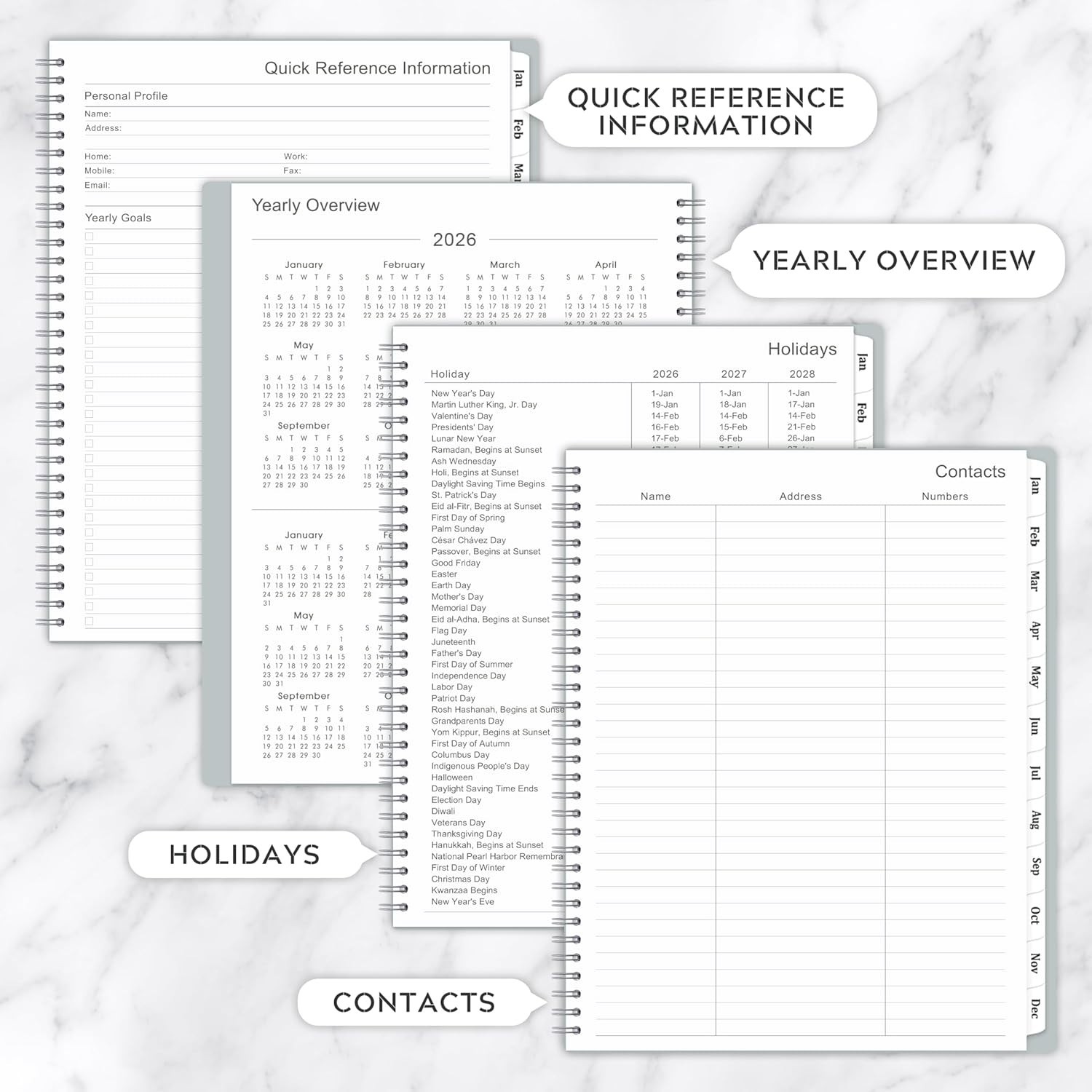 2026 Day-to-Day Planner – Large 9″ x 11″ with Weekly Pages & Easy Navigation