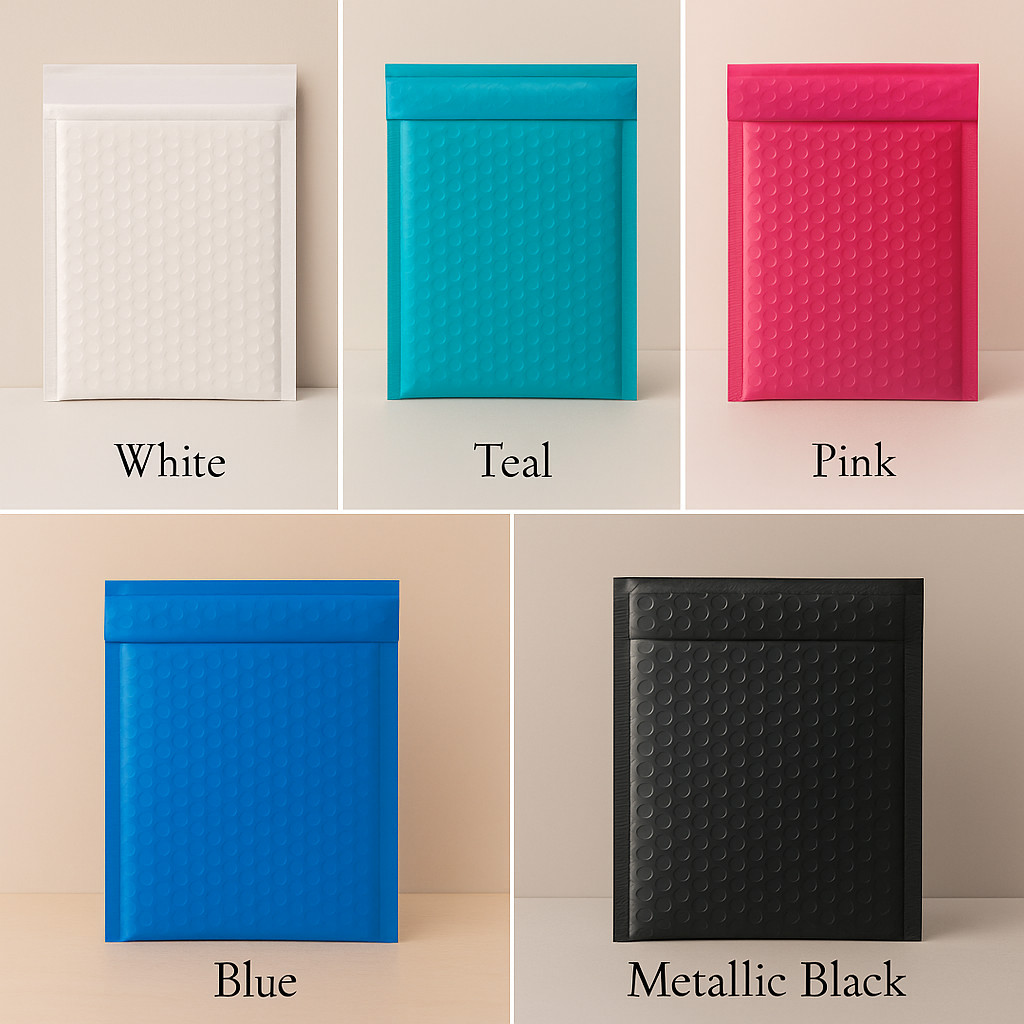 ANY SIZE POLY BUBBLE MAILERS SHIPPING MAILING PADDED BAGS ENVELOPES COLOR