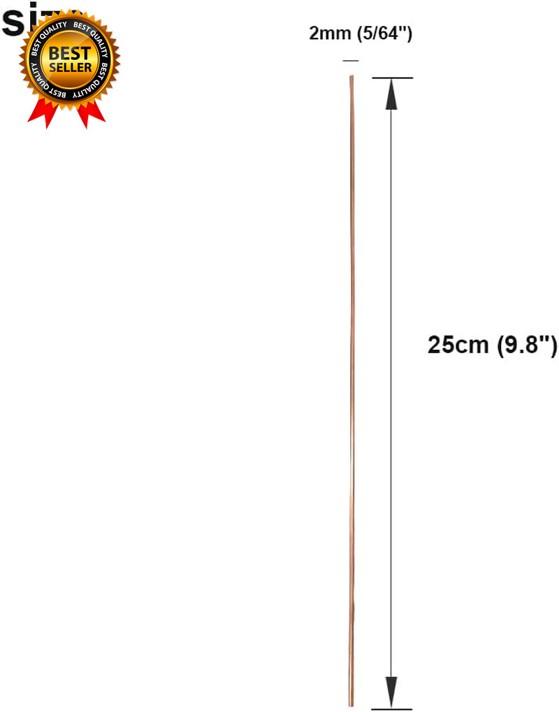 20Pcs Copper Brazing Rods Bcup-2 (5/64″) 2Mm Phosphorus round Self Fluxing