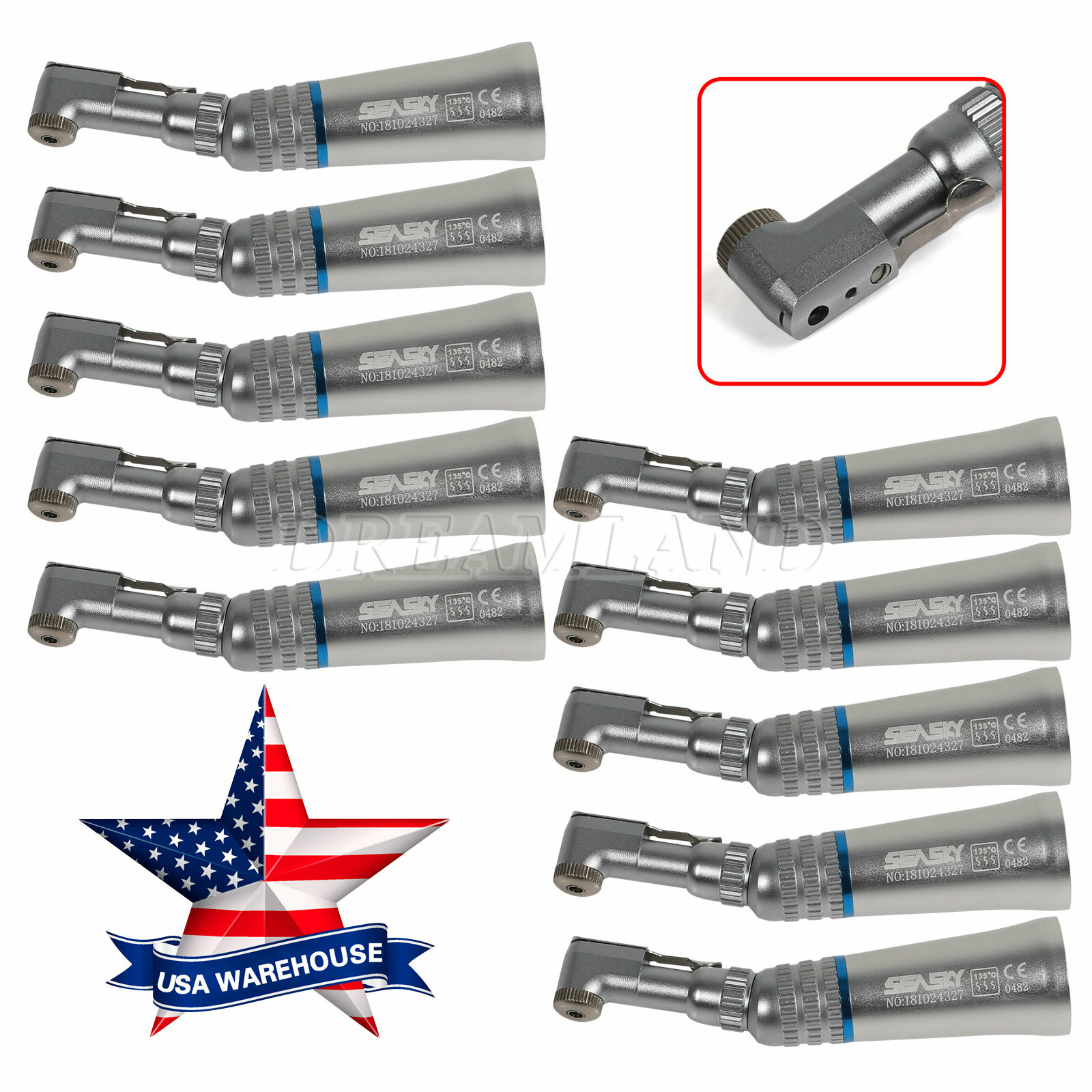 NSK Style E-type Dental Contra Angle Handpiece Slow Low Speed Contrangle Latch J