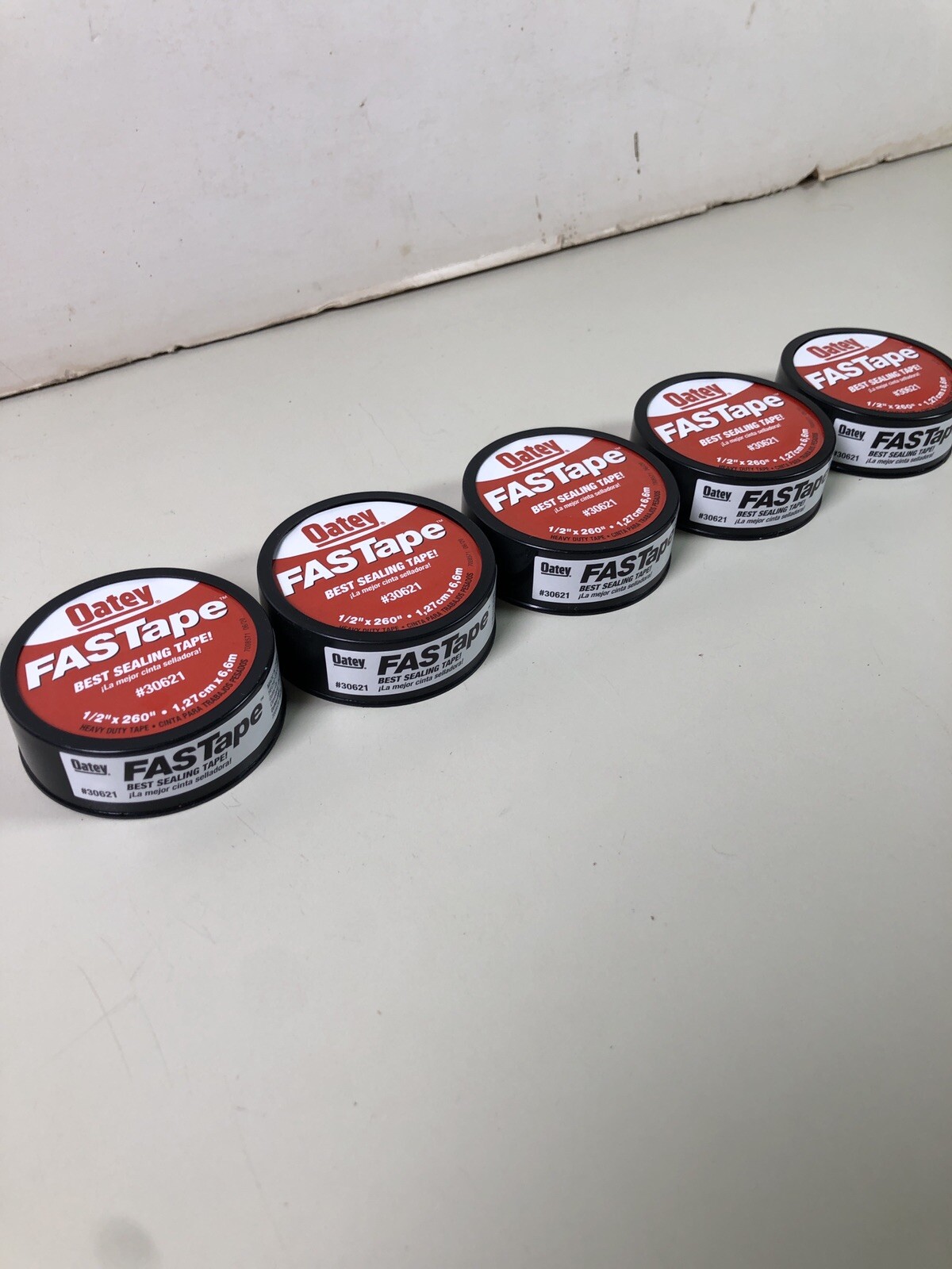 Oatey Fastape 1/2 in. x 260 in. PTFE Thread Seal Tape (5 Pack) New