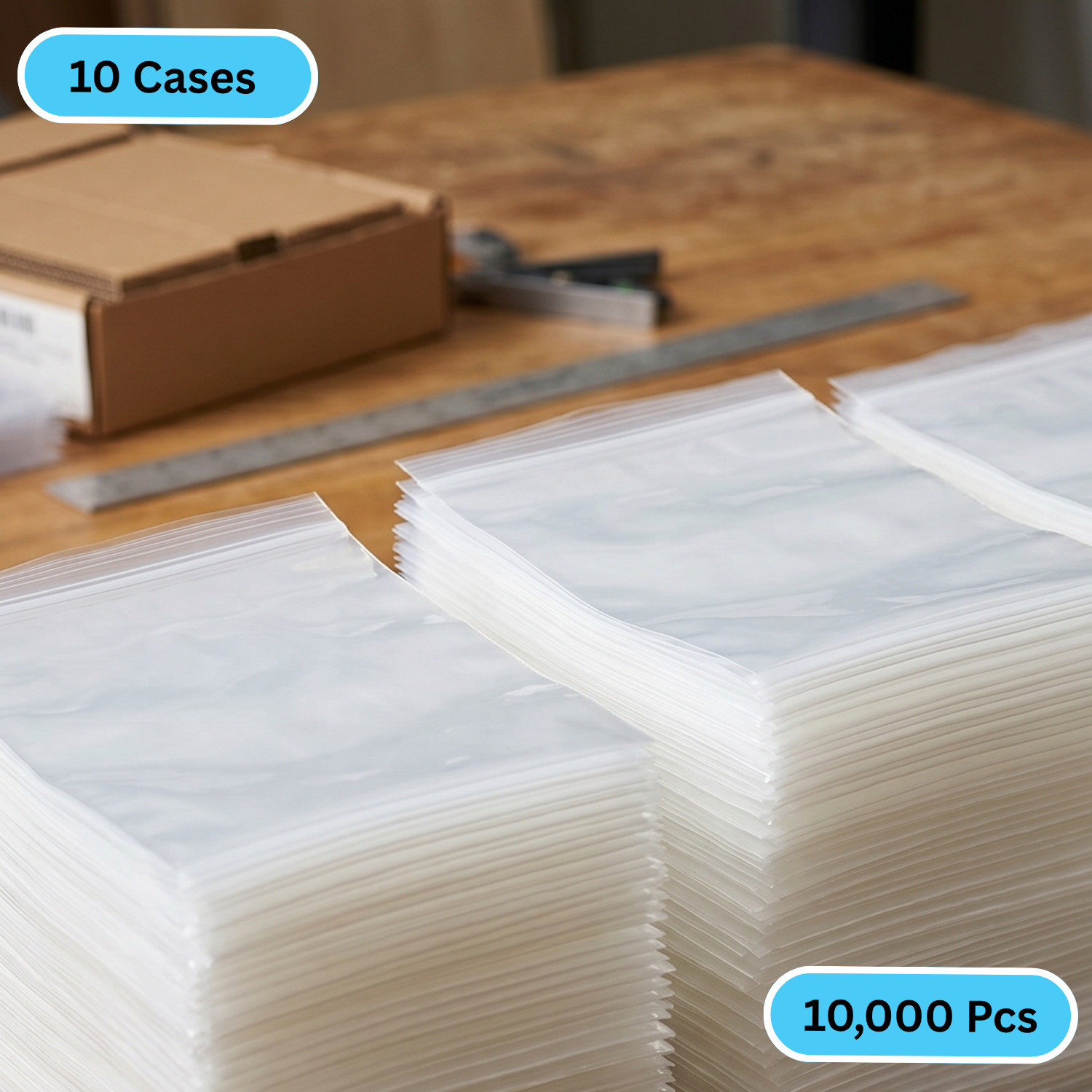 6″ x 9″ Heavy Duty Bag 4MIL Resealable Zip Top Lock 6×9 Clear Plastic Bags 10000