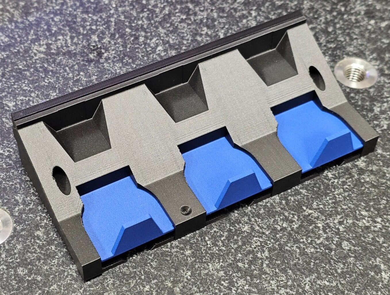 Improved 3 Stylus rack for Zeiss CMM VAST XXT TL1, TL2/TL4, TL3 adapter plates.