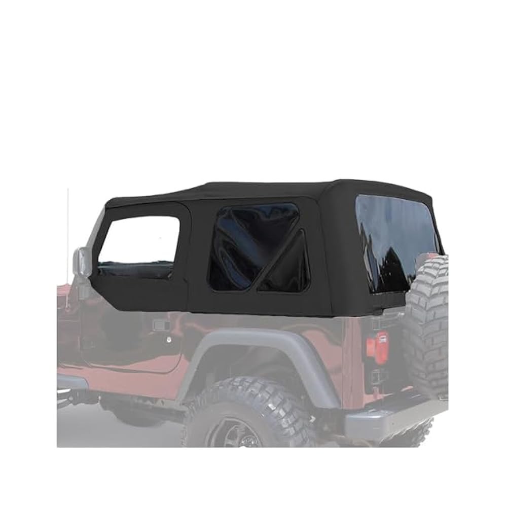 1997,2006 Jeep Wrangler TJ Soft Top, Kojem Black Vinyl, 2,Door, w/Windows
