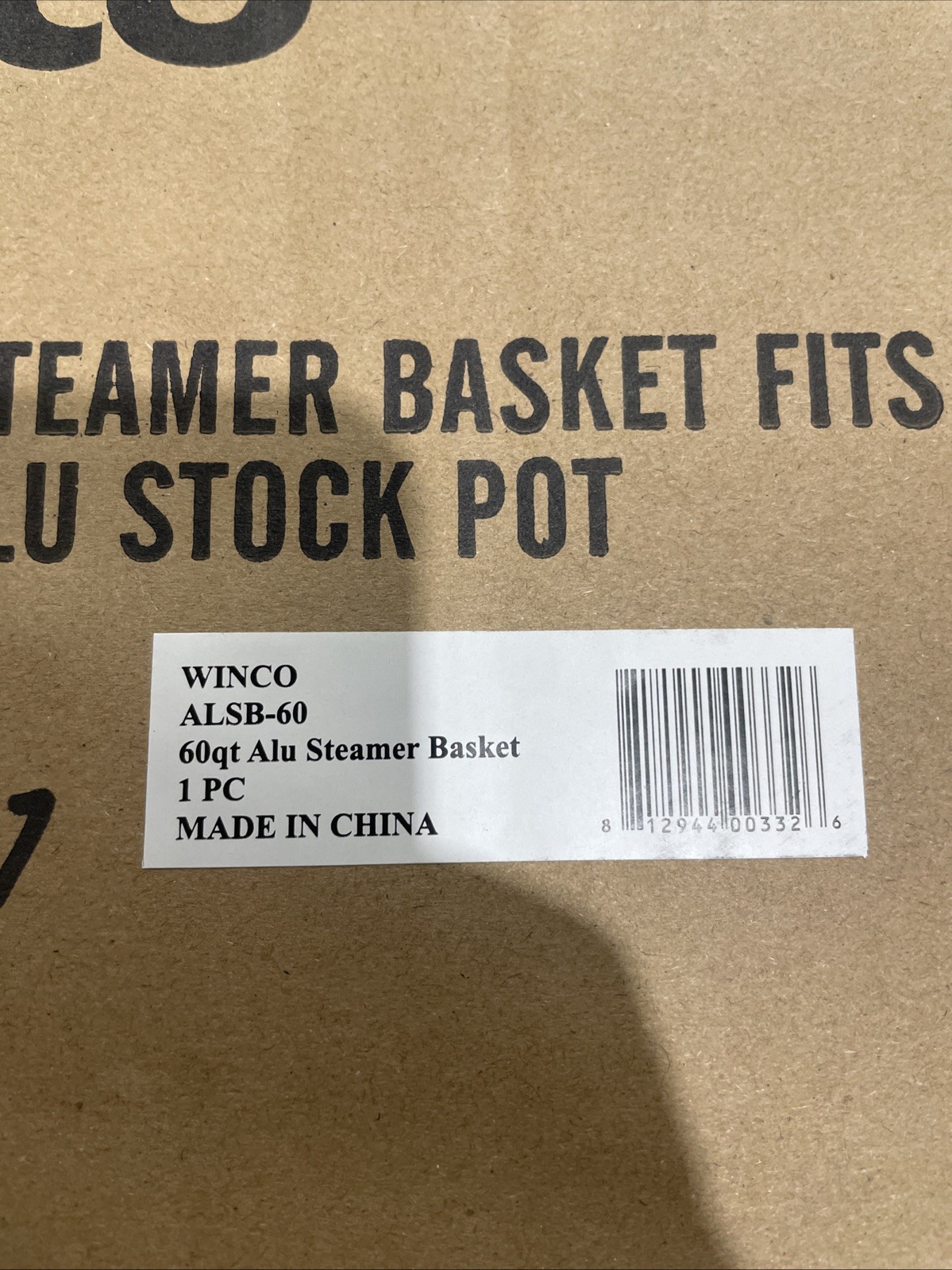 Winco ALSB60 Winware 60 qt Aluminum Steamer Basket 15″x15″