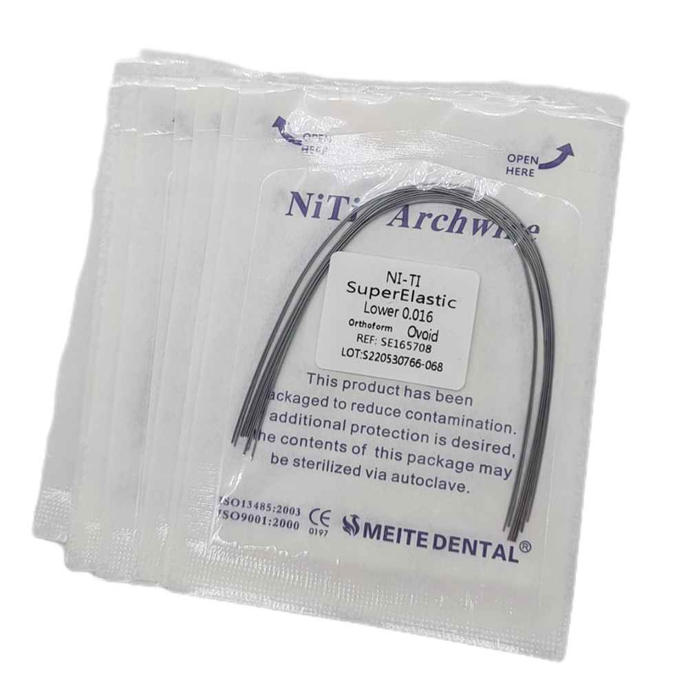 100Packs Dental Ortho Arch Wires Super Elastic Niti Round 012~020 Upper&Lower