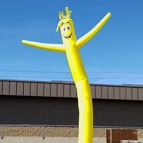 Light Blue 20ft Tall Inflatable Tube Man Air Powered Dancing Guy for Outdoors…