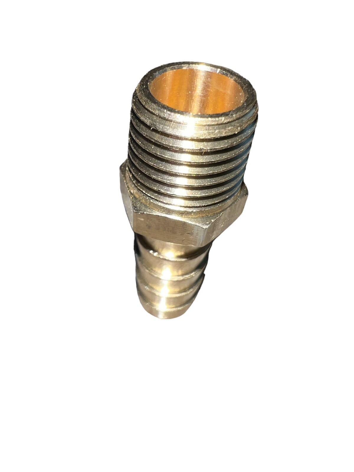 NEW Lot of TWENTY-FIVE (25) Solid Brass Hose Barb 7/16″ Hose ID x 1/2″ Male