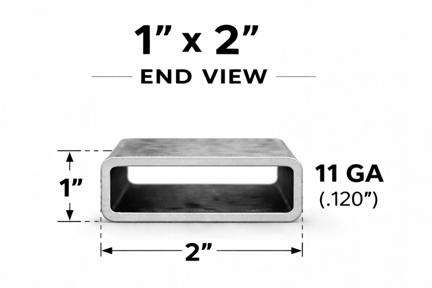 1″ x 2″ 11ga Rectangle Steel Tubing – Select Length