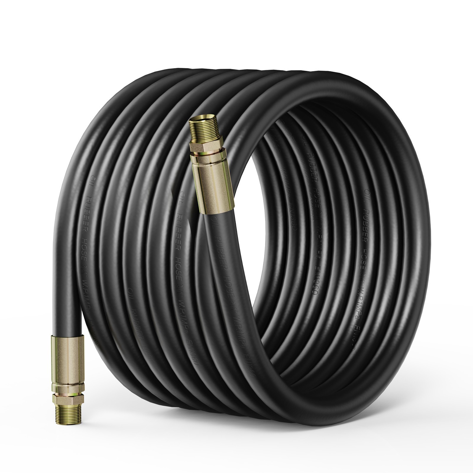 3/4″ x 20ft Diesel Fuel Hosewith Carbon Steel Male NPT Fittings Farm Fuel Hose