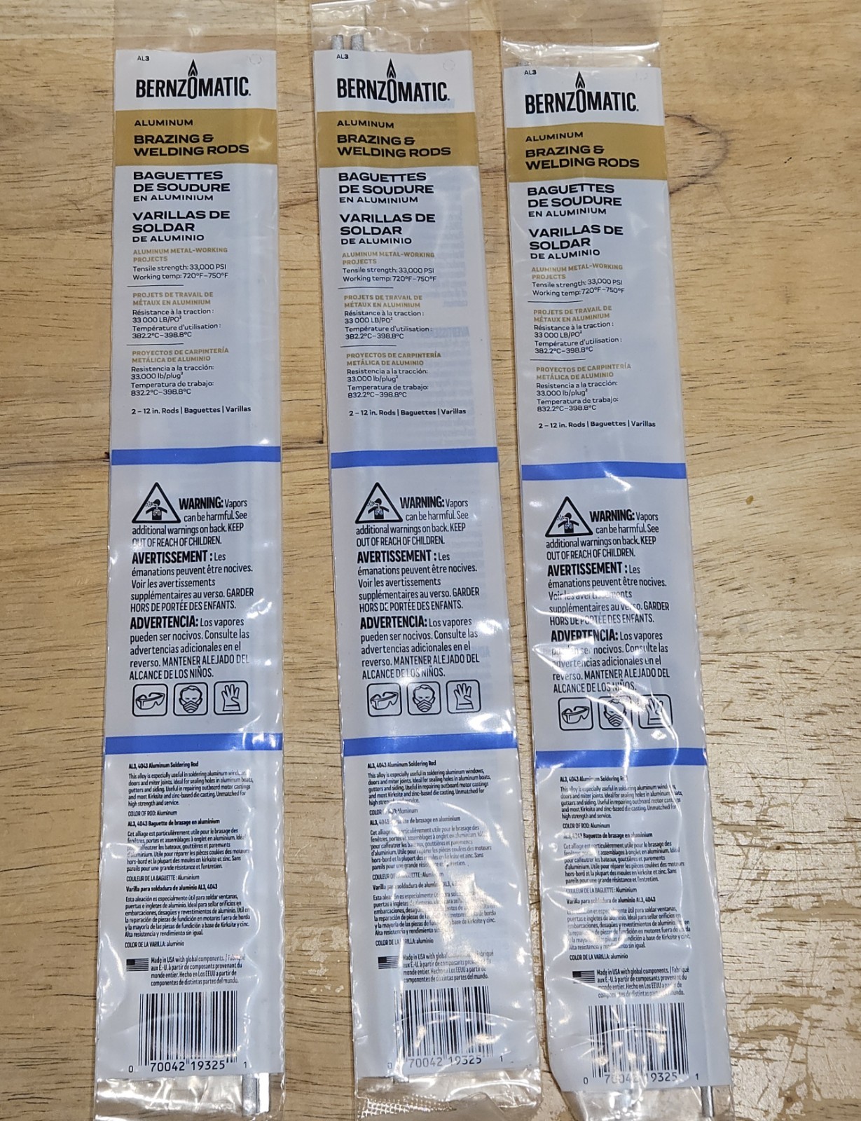 Bernzomatic AL3 Aluminum Brazing/Welding Rods with 12-Inch Rods – 6pc NEW