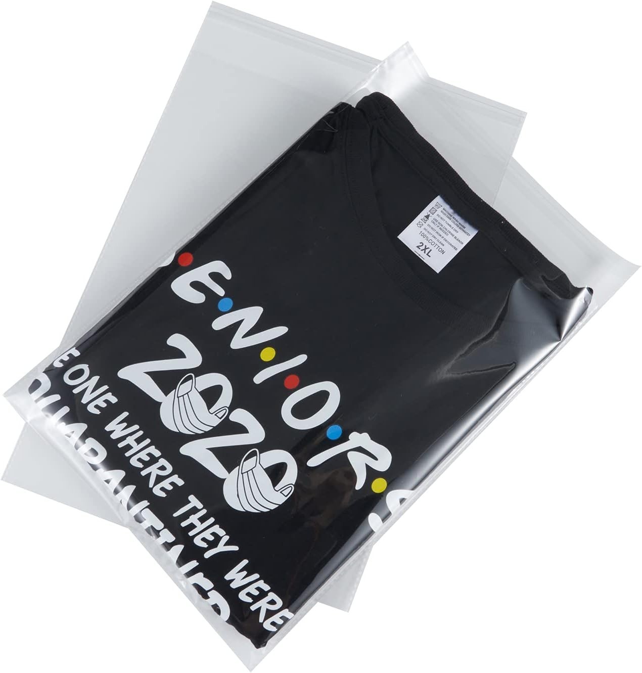 50pcs 9×12 Clear Resealable Poly Bags – Ideal for Clothing & T-Shirt Packaging