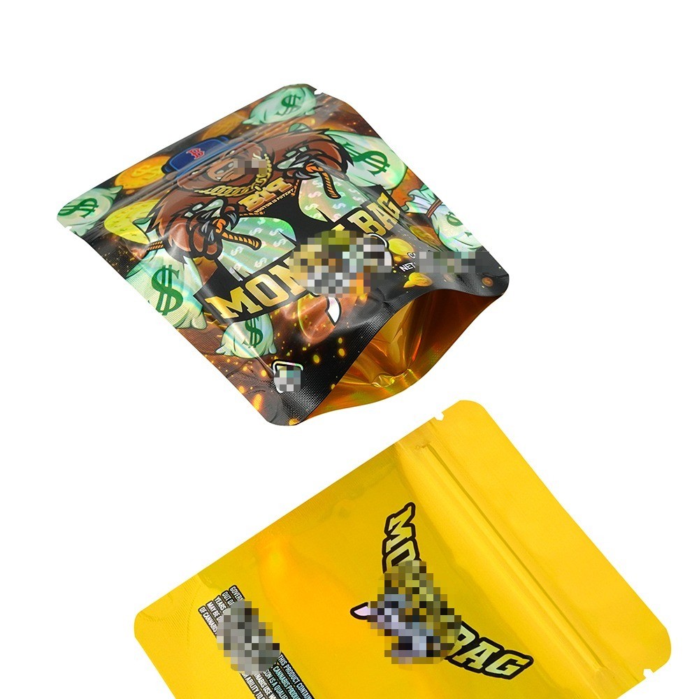 100Pcs 3.5g Smell Proof Zip Seal Mylar Bags Resealable Food Candy Storage Pouch