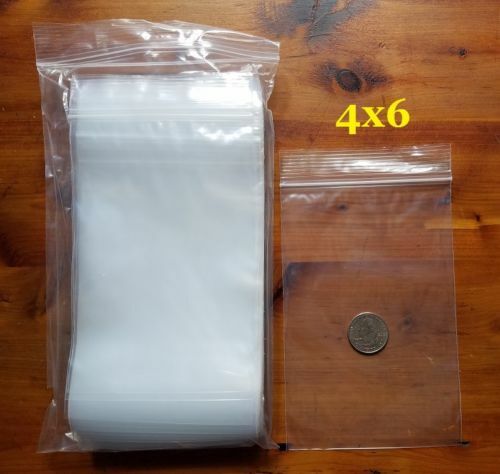 Clear Reclosable Zip Seal Plastic 2-Mil Bags Jewelry Zipper Top Lock Baggies