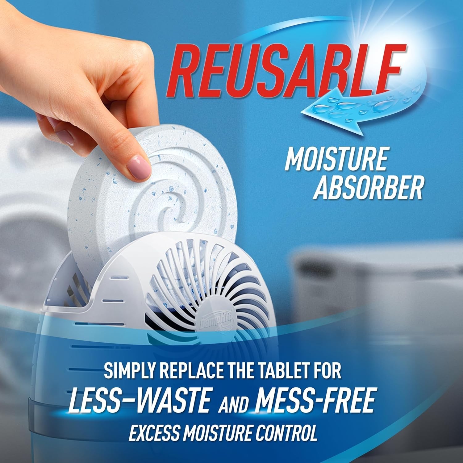 Fresh Scented Moisture Absorber Drop-In Tablets – 4 Pack, 15.8 oz, Non-Electric