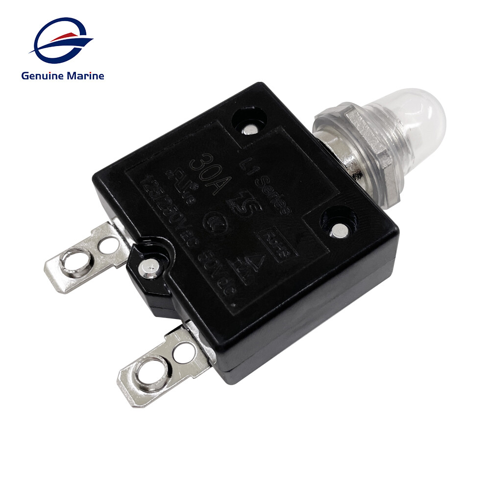 1/5/8PCS Push Button Reset Thermal Circuit Breaker 5-40A 50V DC 125/250V Volt AC
