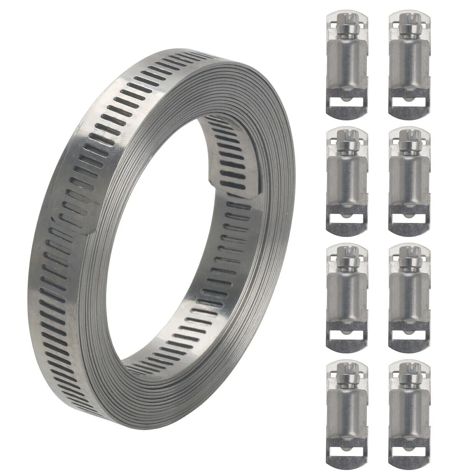Adjustable Large Hose Clamps Worm Gear Stainless Steel Clamp Fasteners USA Sell