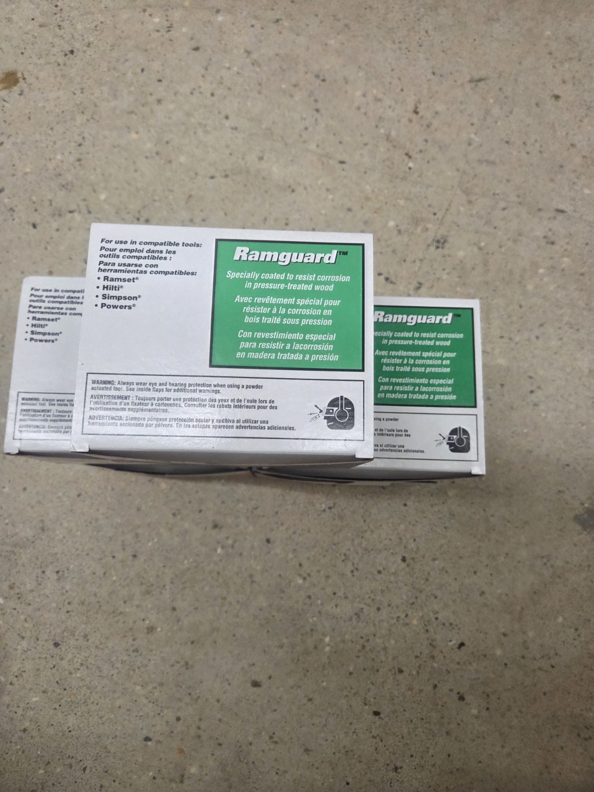 6 Boxes w/100 Per Box Ramset Ramguard 2-1/2″ Drive Pins with Washers 1516SDE