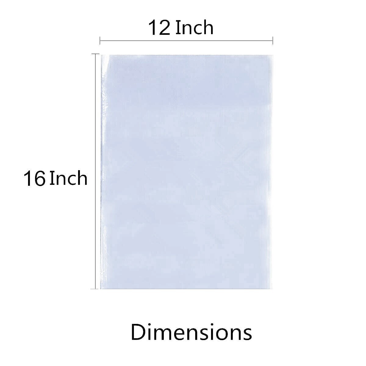 X5000 12″X16″ Clear Heat Shrink Wrap Bags PVC Film Gifts Bottles Candles Packing