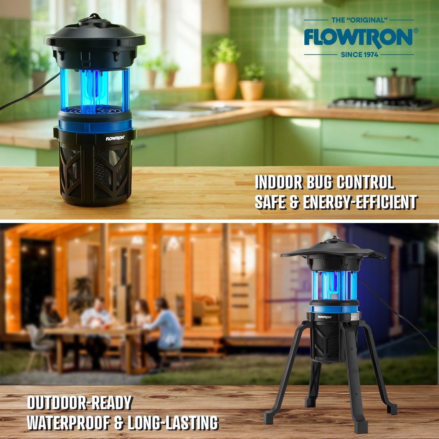 Flowtron Indoor Outdoor Bug Trap Zapper Electric Insect Killer Uv Light Fan 800