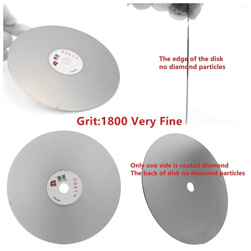 6″ in Diamond Grinding Disc Flat Lap Disk Grit 60-3000 Lapidary Tools for Stone