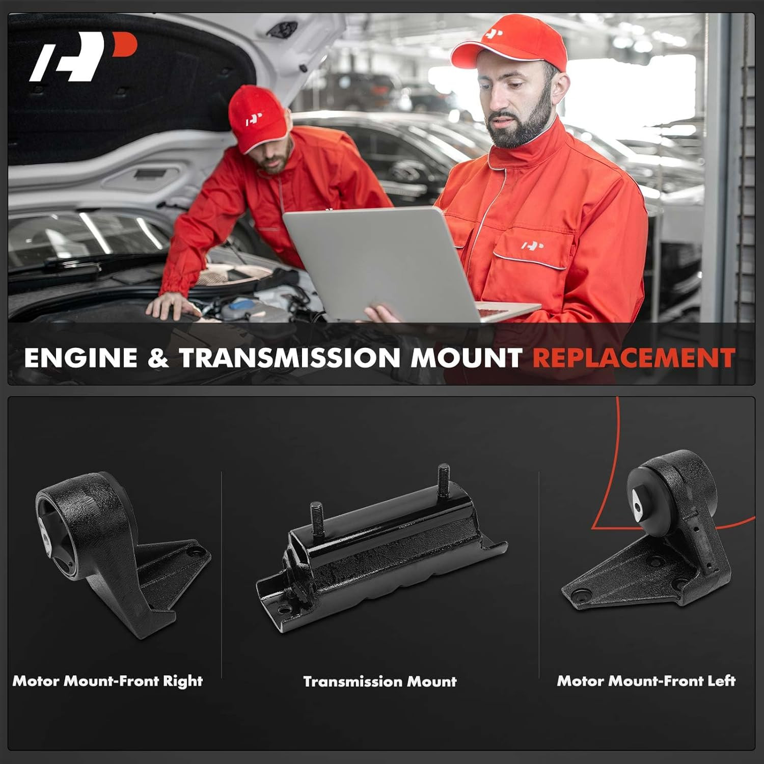 3PCS Engine Motor Mount and Transmission Mount Kit Compatible with Dodge Ram 250