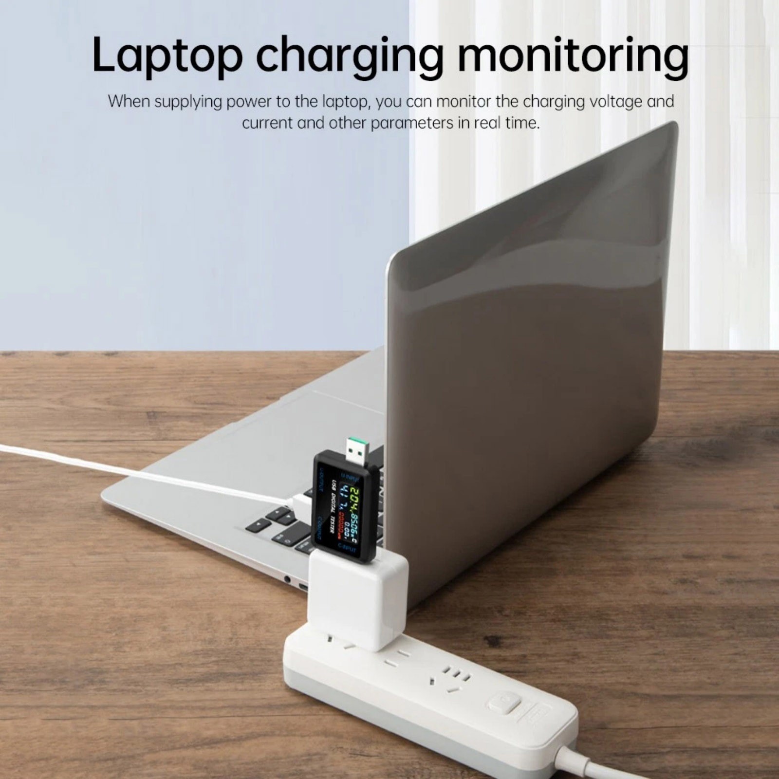 Portable USB C Voltmeter Current Meter Tester for Power Bank Charger Cable Test