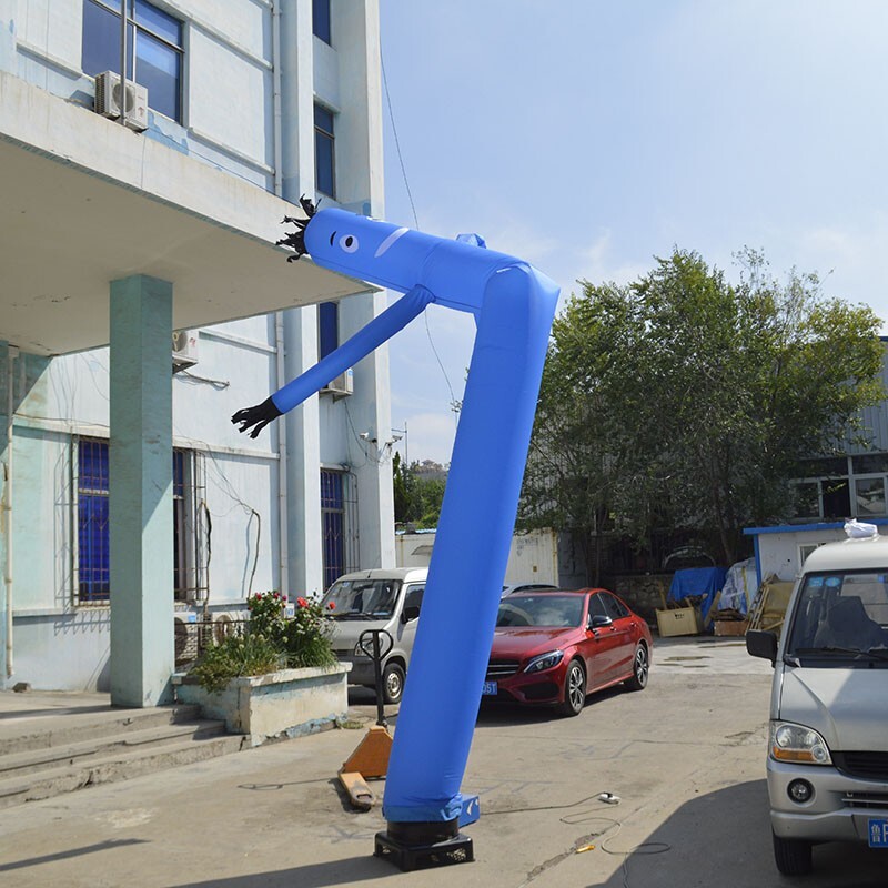 20Ft Air Inflatable Dancing Wind Dancer Sky Puppet Wavy Man Wind Dancer Blue New