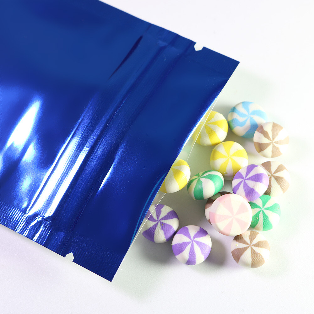 100/500 Mini Zipper Seal Baggies 2.5×3.5″ Colored Mylar Foil Clear Window Bags