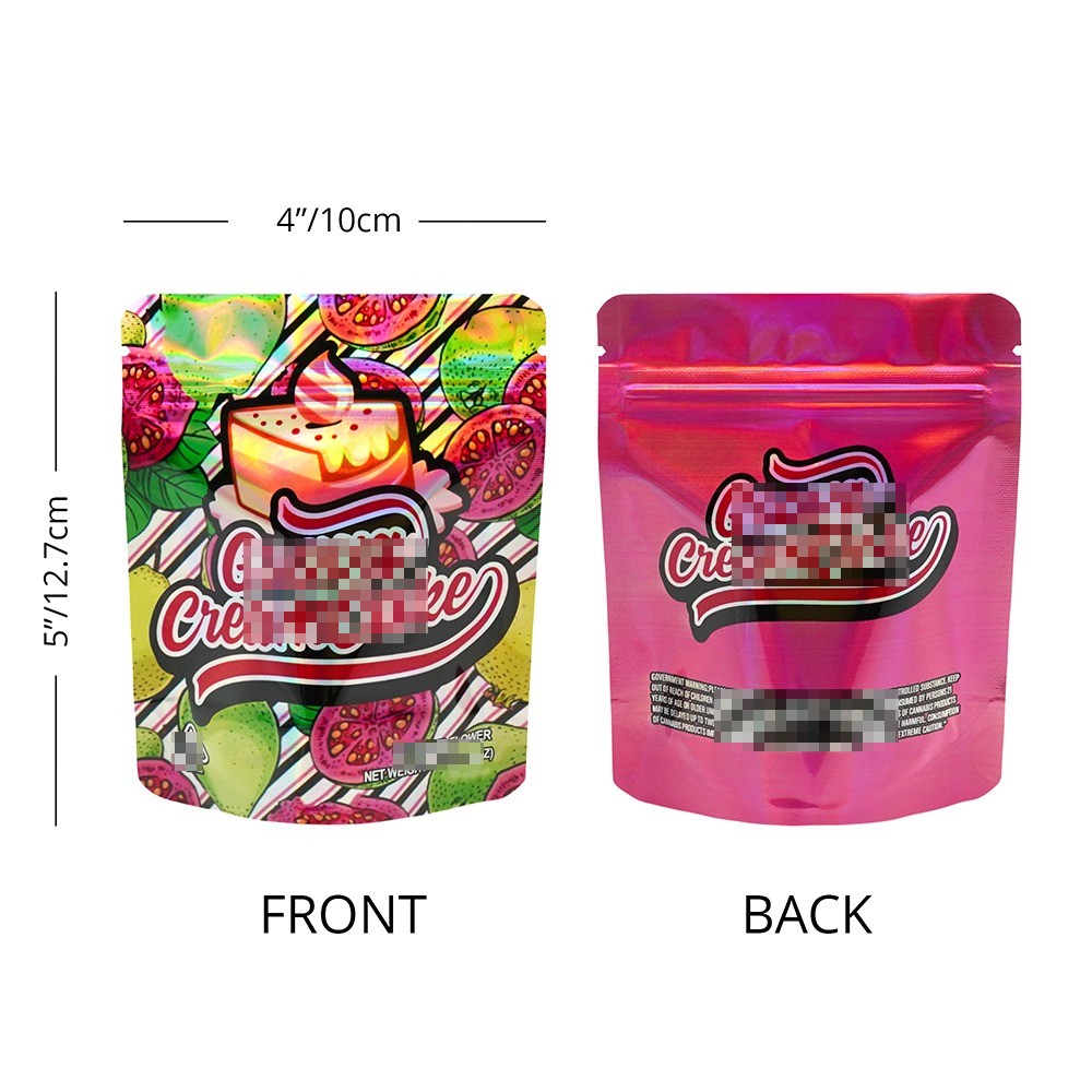 100Pcs 3.5g Smell Proof Zip Seal Mylar Bags Resealable Food Candy Storage Pouch
