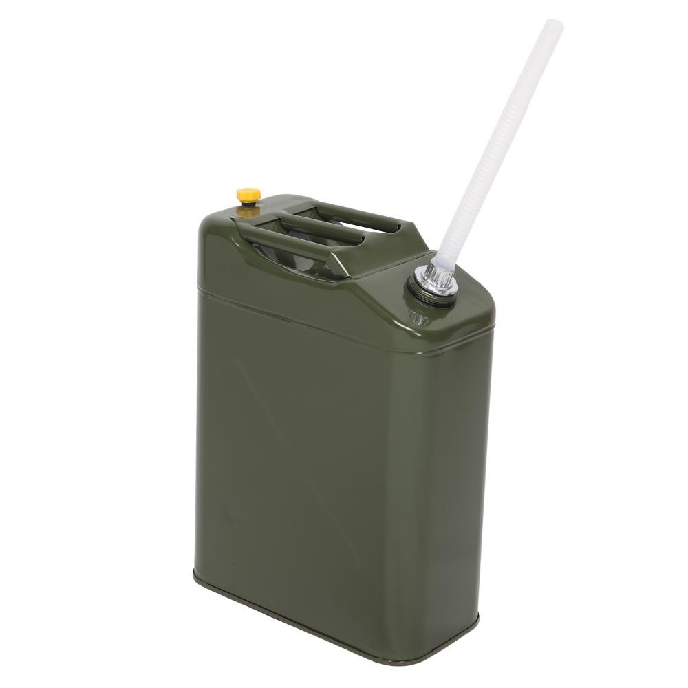 Army Green 20L 5 Gallon Gas Fuel Can Fuel Gasoline Steel Tank with Spout Metal