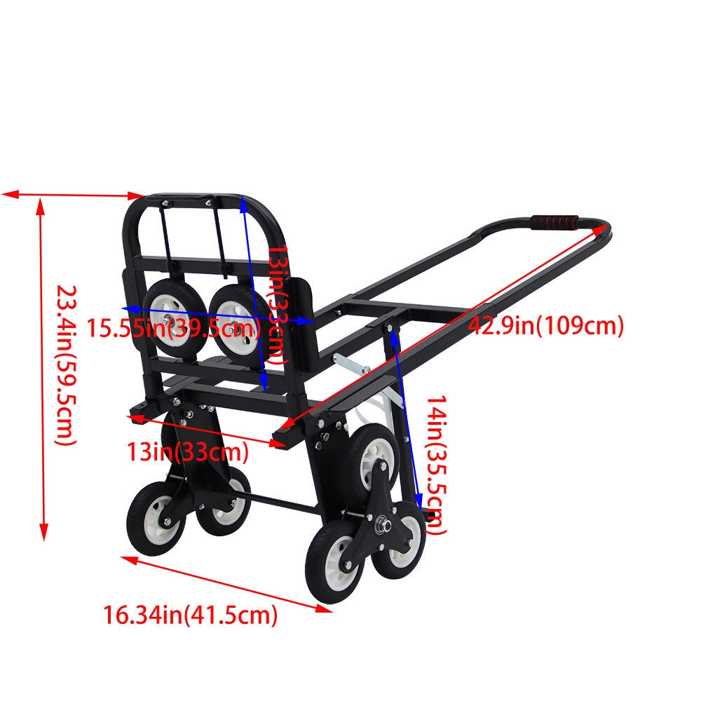 USED Black Carbon Steel Climbing Stairs Truck 16.43inchW 0.05in Pipe Thickness
