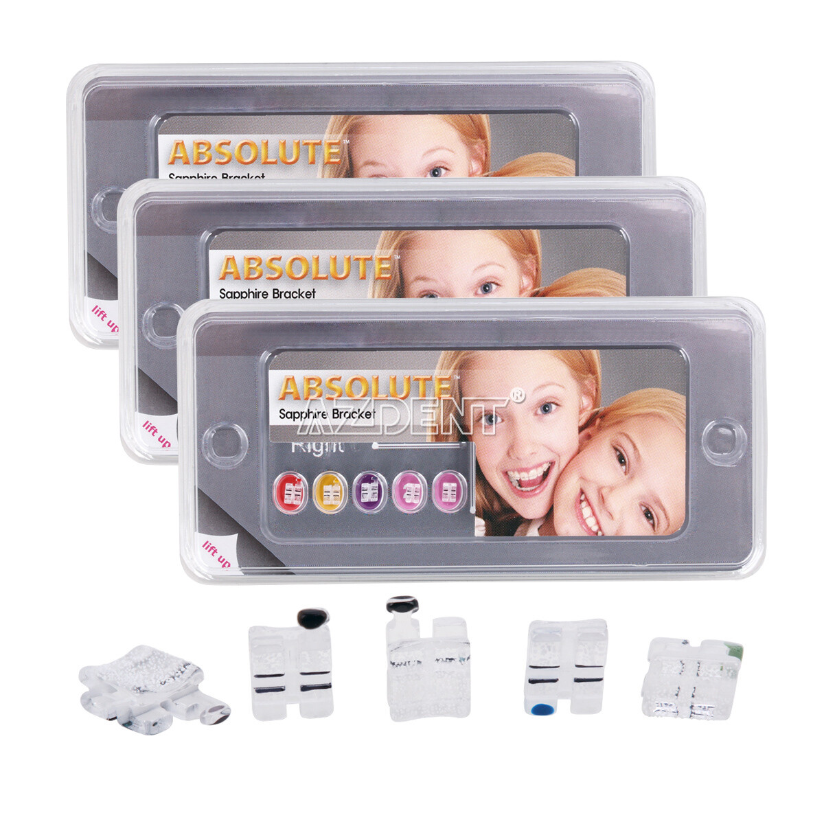 Dental Mini Roth/MBT 022 orthodontic Sapphire Ceramic Brackets with 3 4 5 Hooks