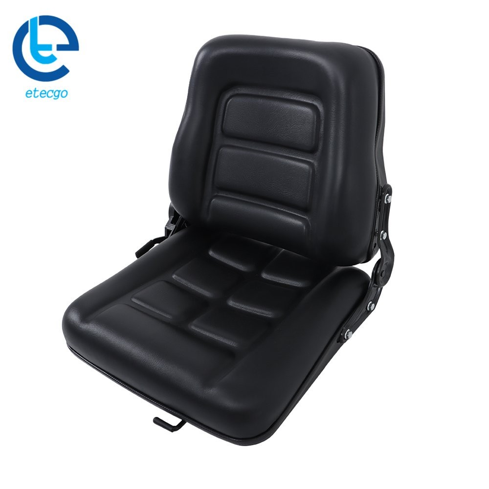 Forklift Tractor Seat Durable Adjustable Backrest Slide PVC Leather Suspension