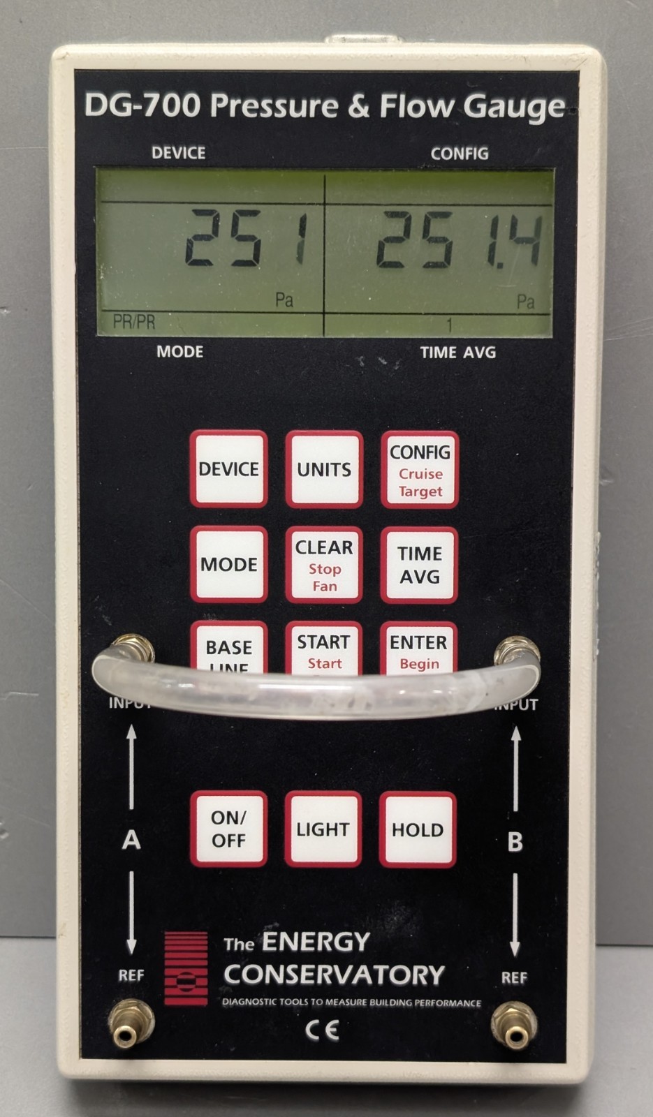 TEC DG-700 blower door manometer pressure flow gauge with USB TESTED warranty