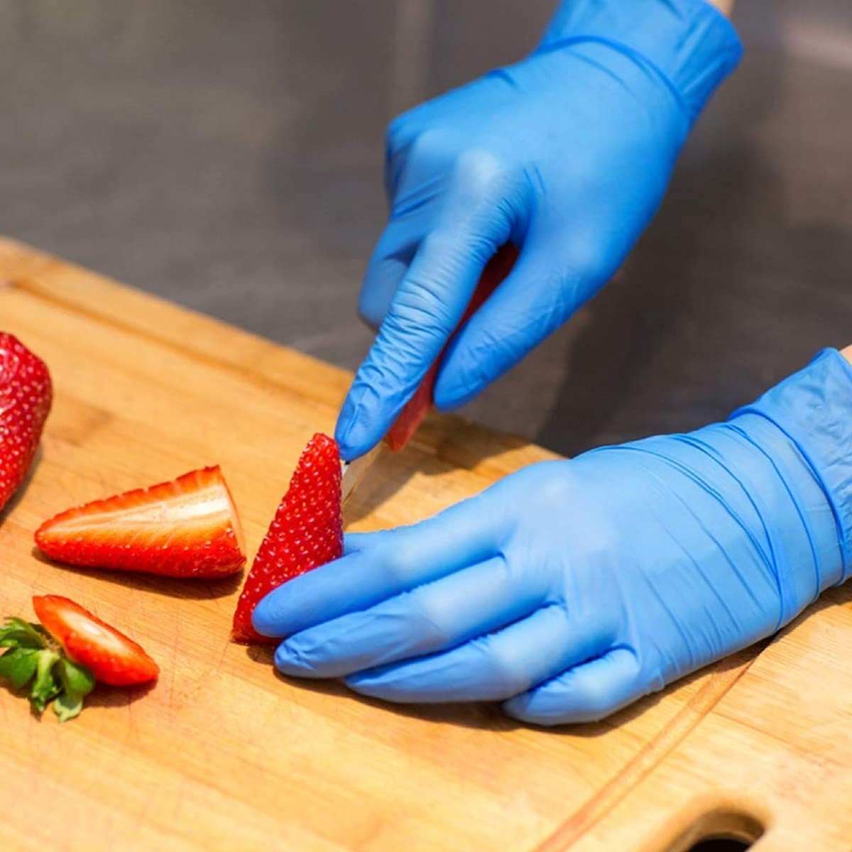 Disposable Vinyl Gloves, Latex-Free Powder-Free Blue Plastic Gloves1000pcs
