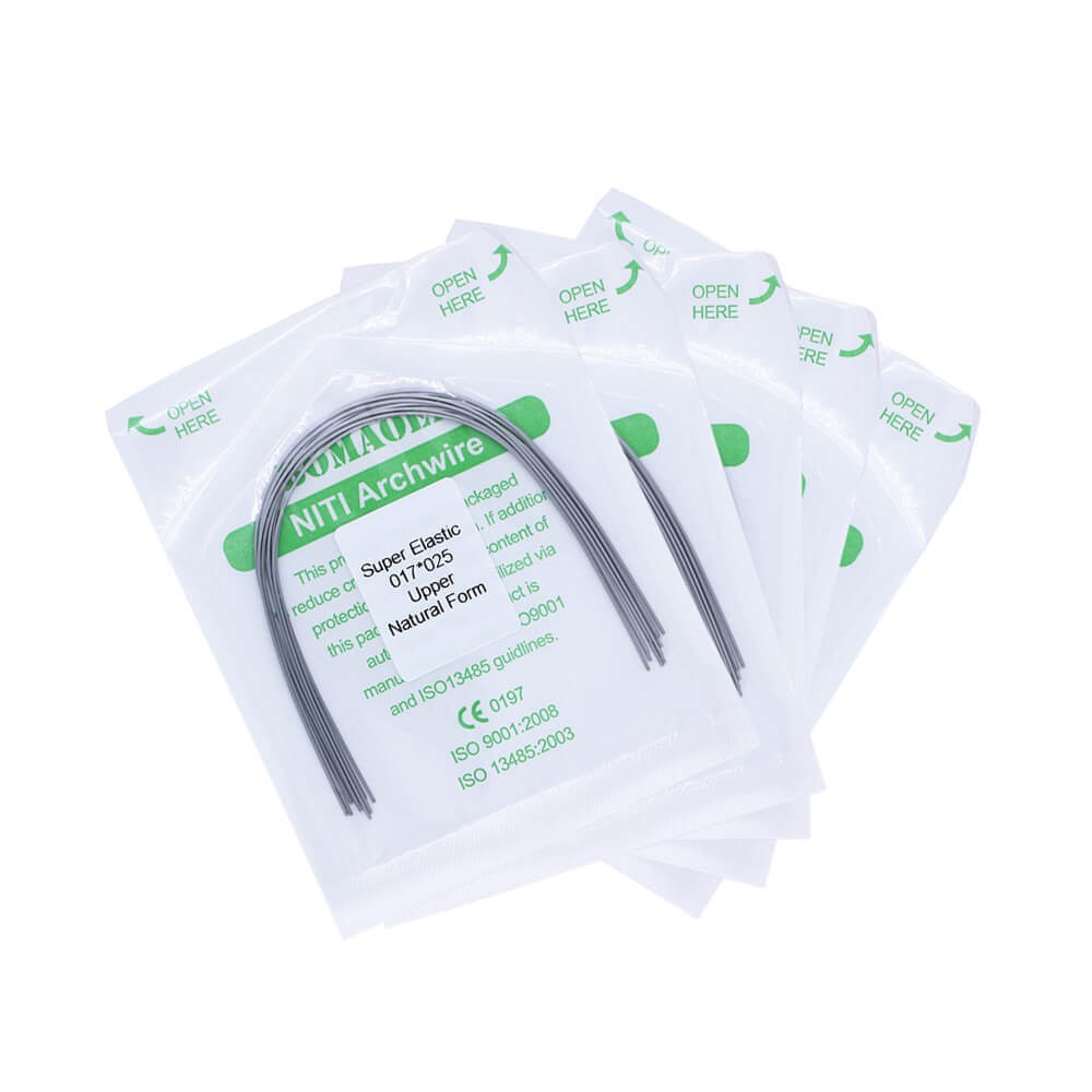 20×Dental Ortho Super Elastic Niti Rectangular Arch Wires Natural 17×25 Upper