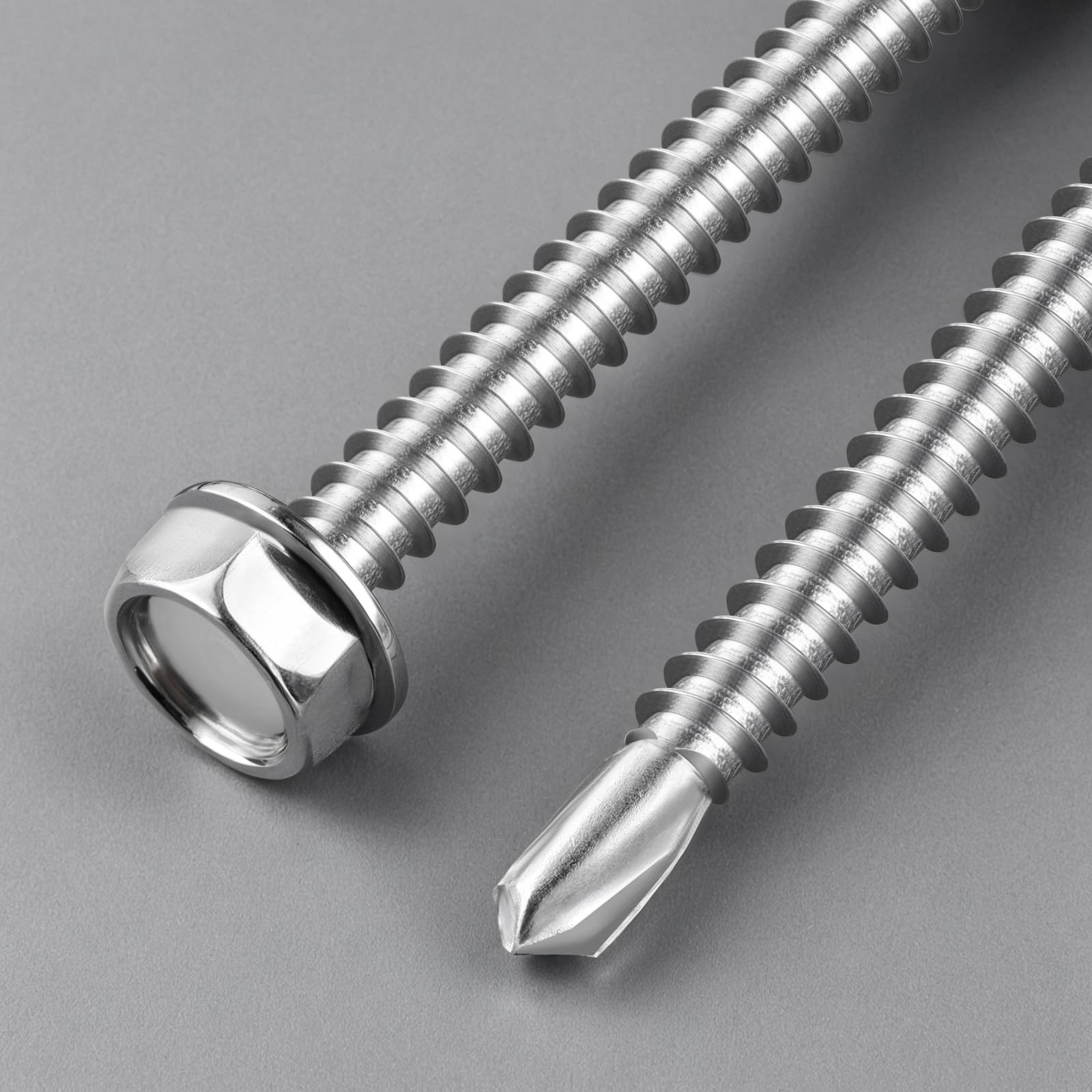 BNUOK #10 x 3/4 Inch Self Drilling Screws, #10×3/4″, Silver 0.5lb Per Box