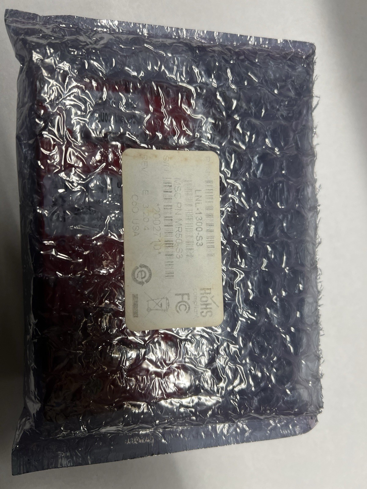 Lenel LNL-1300-S3 Industrial Alarm Control Panel, MSC PN MR50-S3, Rev E, RoHS