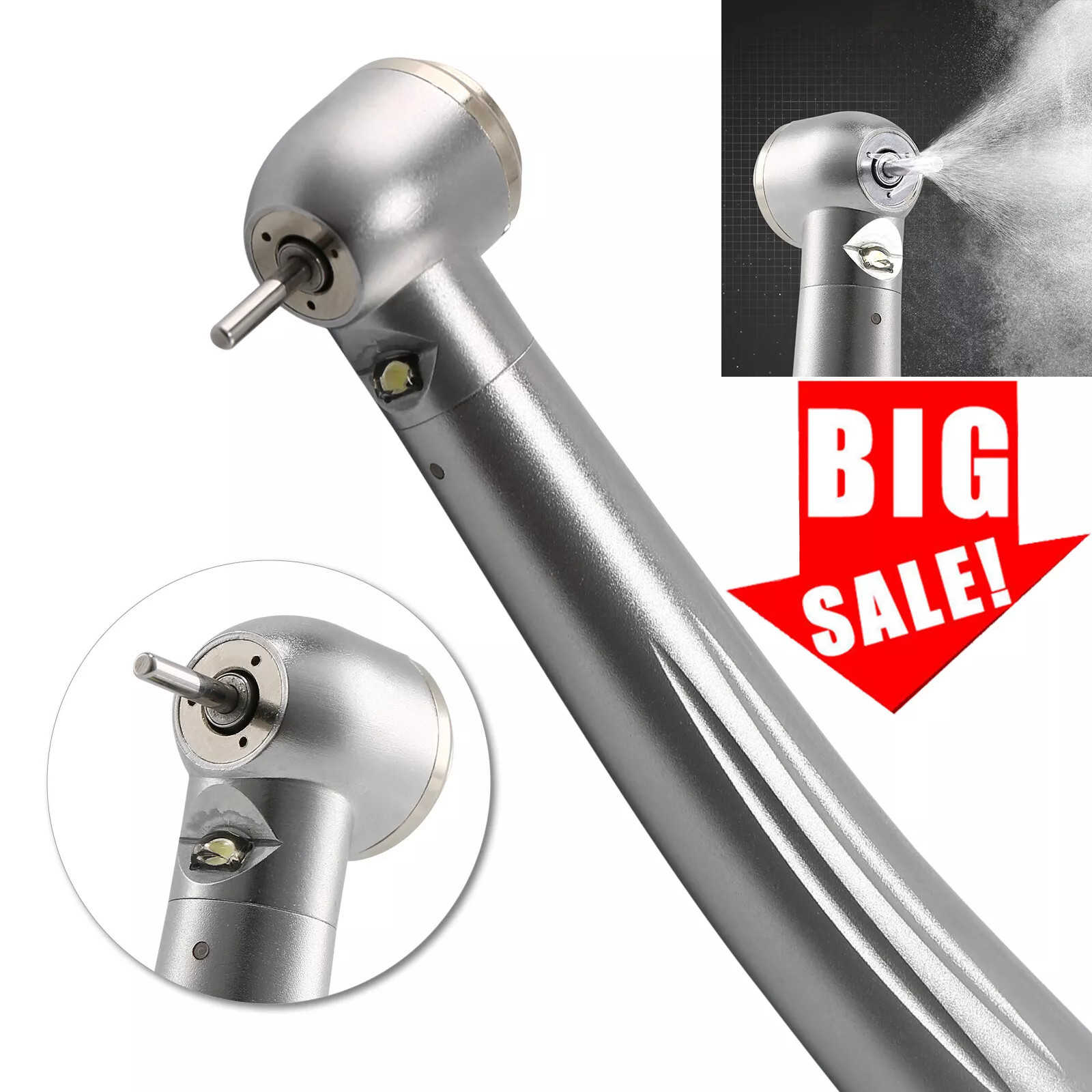 NSK Style Dental Fiber Optic LED E-generator High Speed Handpiece Turbine 4 HOLE