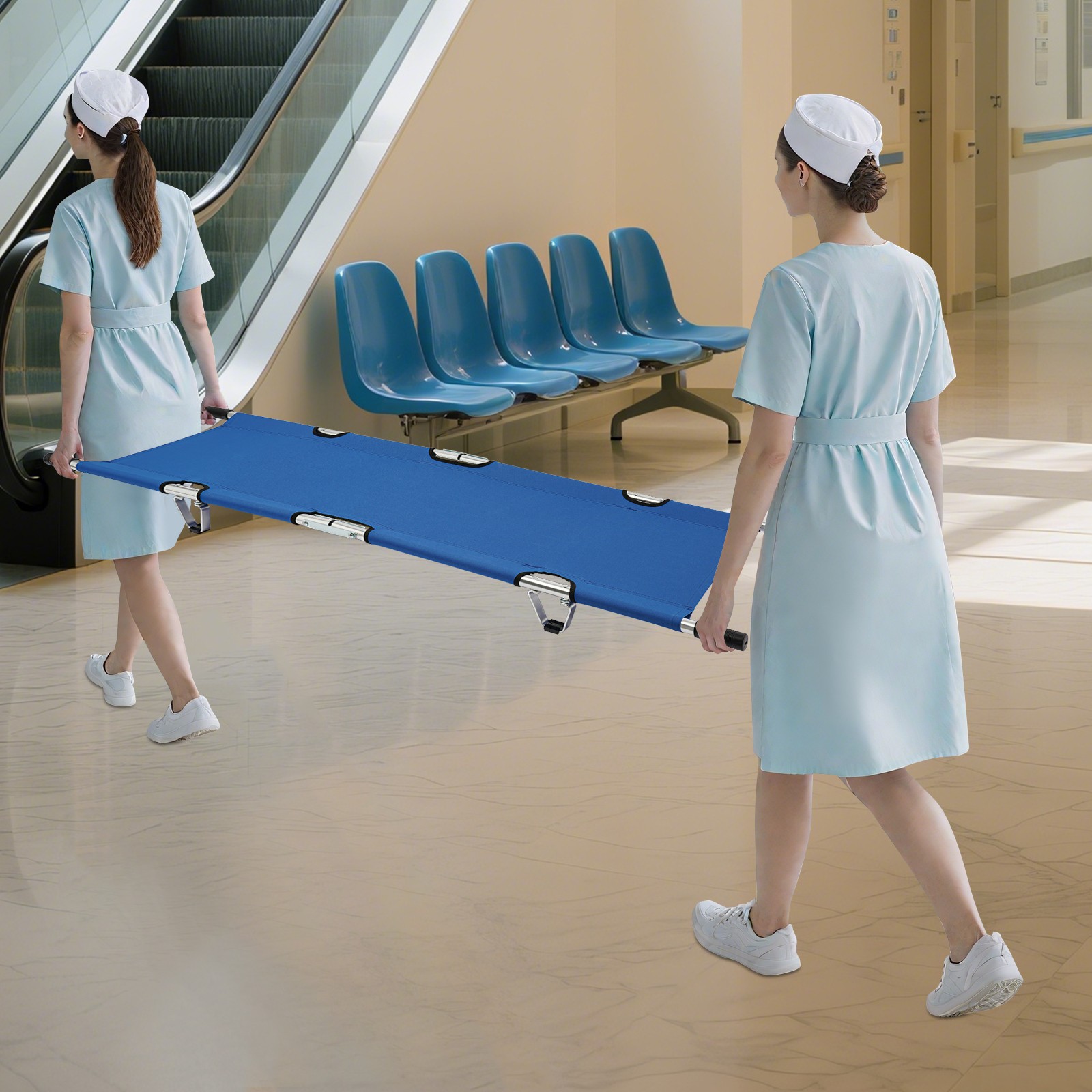 Foldable Stretcher Portable Stretcher for Medical Emergency Medical Stretcher