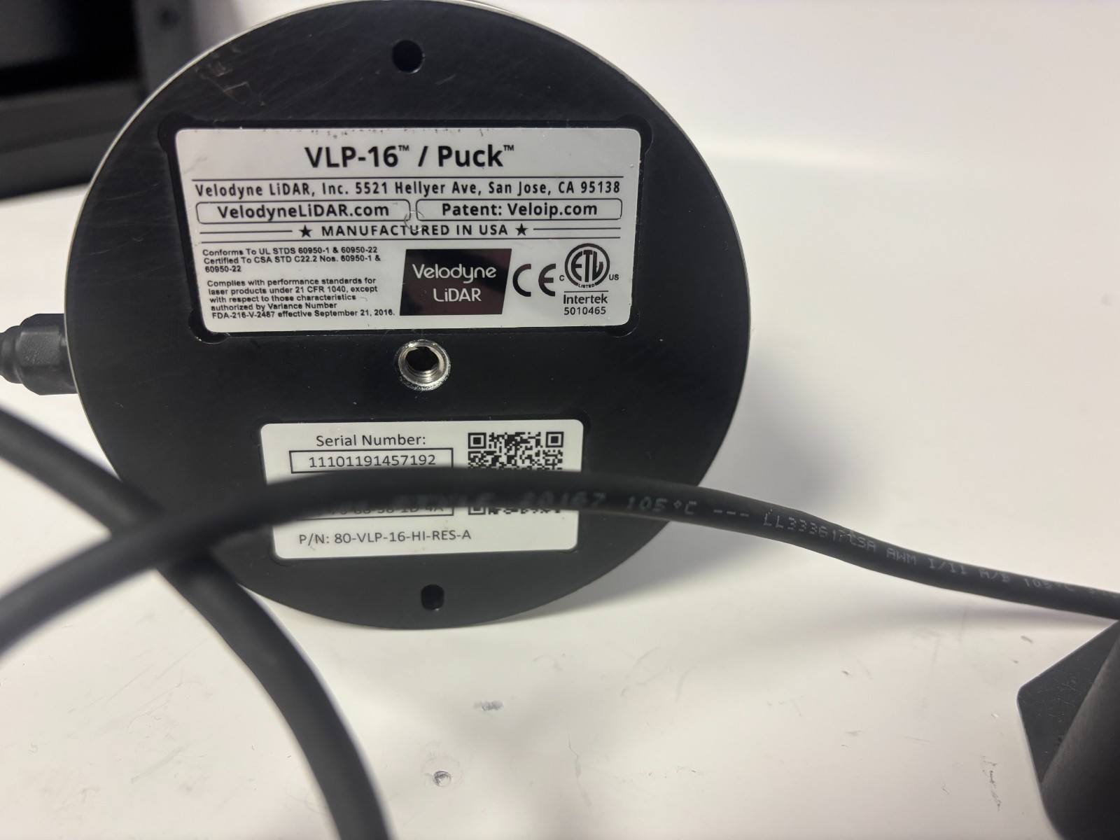 Velodyne VLP-16 Puck Lidar Sensor