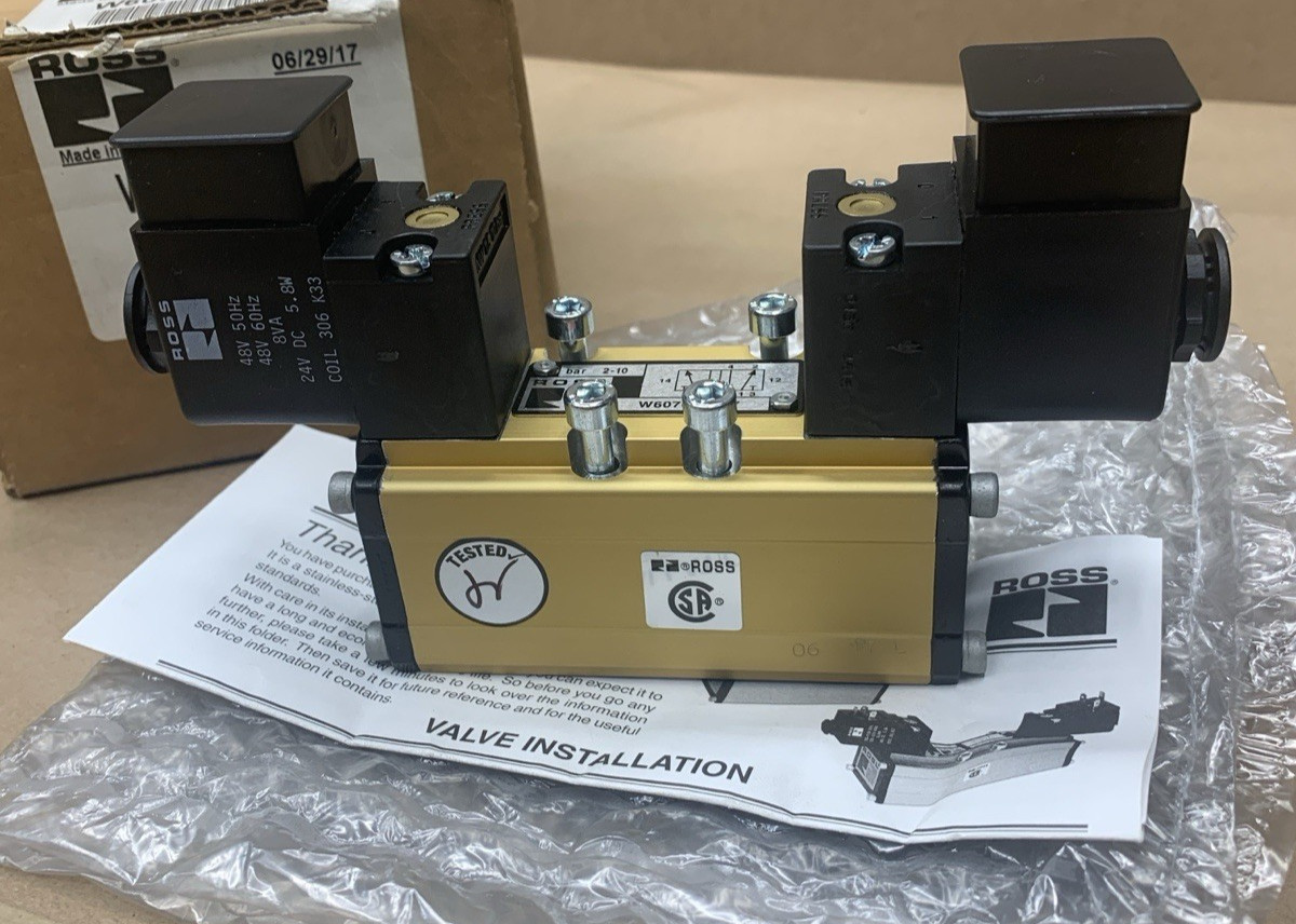 ROSS W6076B2407W SOLENOID VALVE 24 VDC